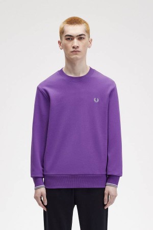 Fred Perry Crew Neck Sweatshirt Amethyst | FP70093