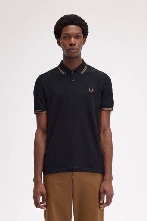 Fred Perry M3600 Black/Shaded Stone/Shaded Stone | FP70049