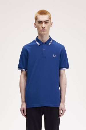 Fred Perry M3600 Shaded Cobalt/Snow White/Light Smoke | FP70041
