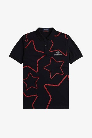 Fred Perry Star Fred Perry Shirt Black | FP69935