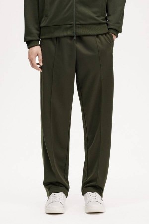 Fred Perry Tape Detail Track Pants Hunting Green | FP70273